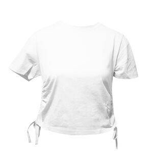 TriDri Womens/Ladies Ruched Crop Top / White